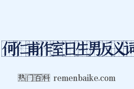 何仁甫作室日生男反义词是什么意思的图片